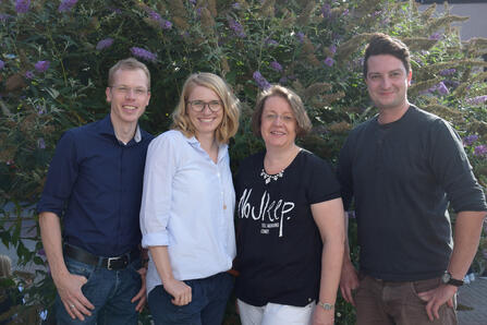 Das Team der Studien- und Berufsorientierung: v.l.: Hr. Kröger, Fr. Micheletti, Fr. Näser, Hr. Anschütz