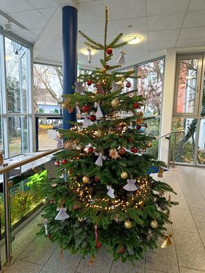 Tannenbaum in der Eingangshalle